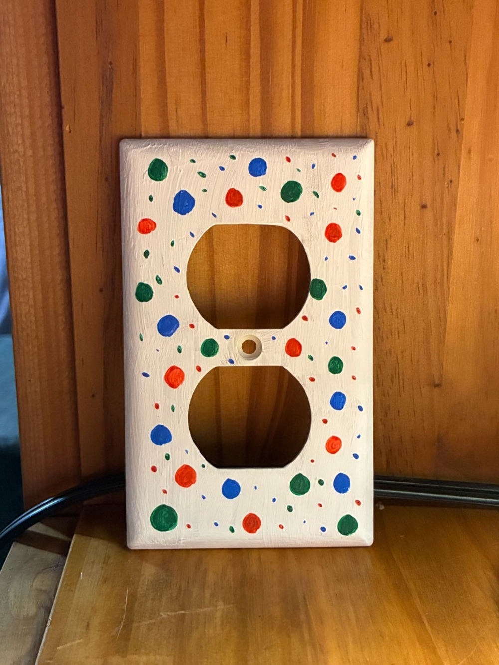 🎨SOLD🎨 Polka Dot Double Outlet Cover